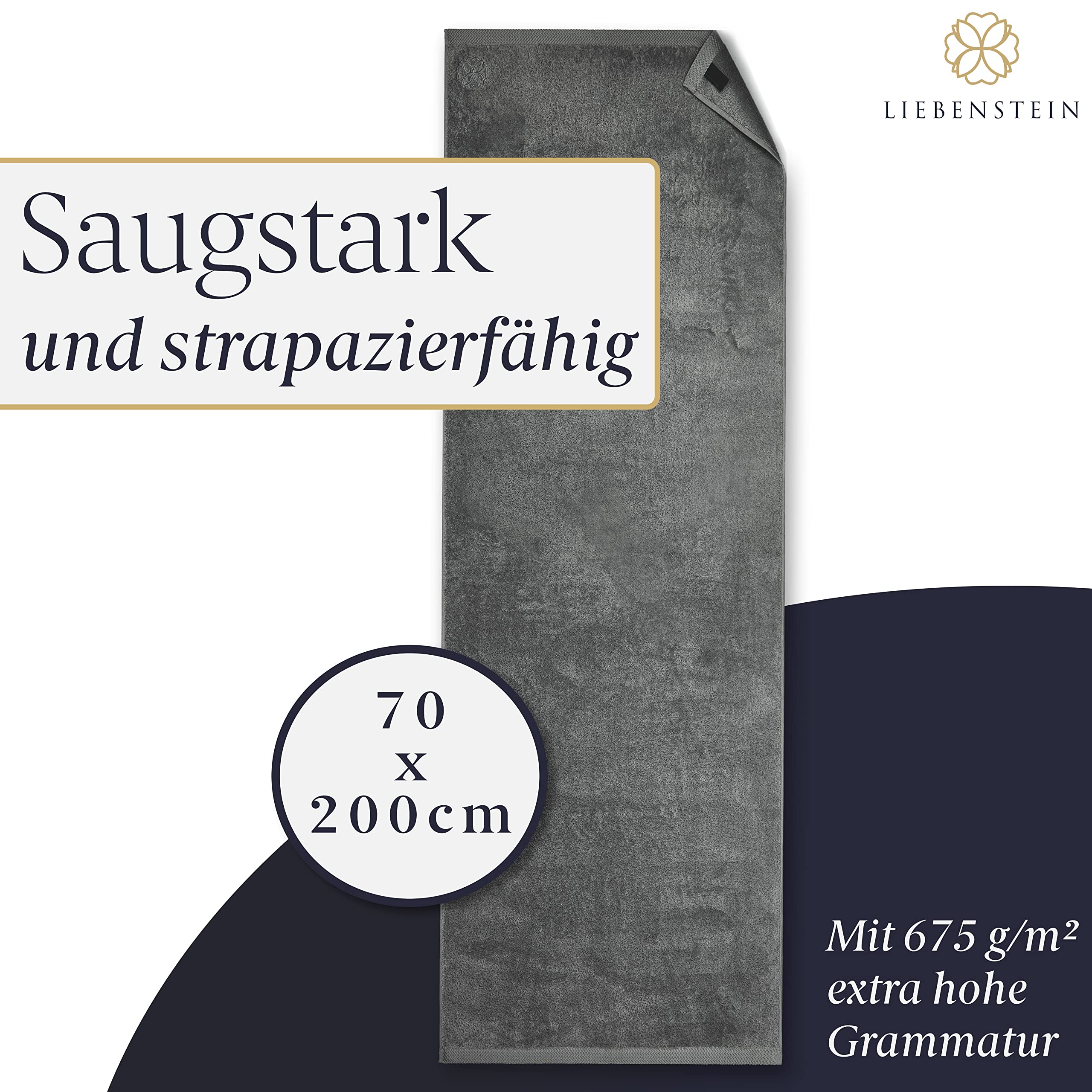 Liebenstein® Wohlfühl Sauna Set - 3 tlg. – Enthält Sauna Eimer mit Kelle [4L], Saunahandtuch (anthrazit) und Saunaaufguss (Orange, Zitrone), hochwertiges Sauna Zubehör Set oder als Sauna Geschenk Set