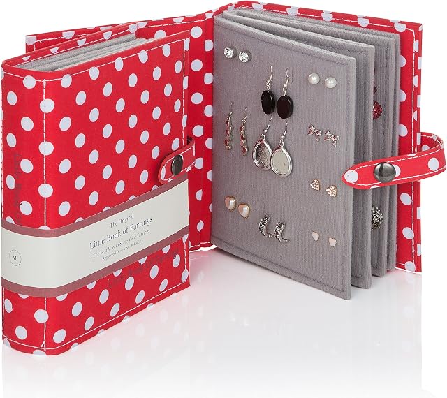 RED POLKA DOT - Little Book of Earrings - A Book for Keeping Your Earrings Safe!