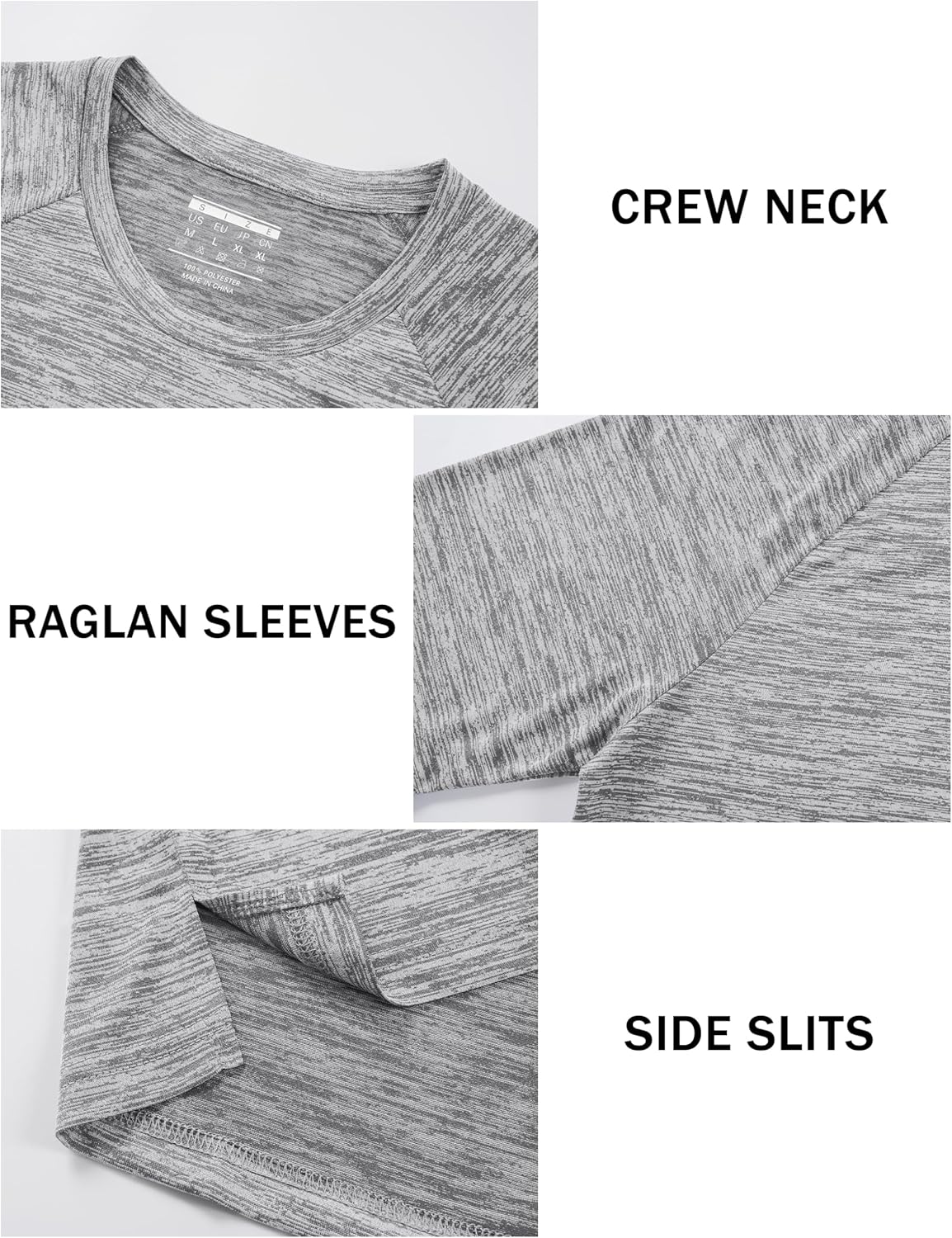 TACVASEN Mens Athletic T-Shirts Short Sleeve Dry Fit Workout T Shirts Crew Neck Breathable Running Tshirts Gym Tops