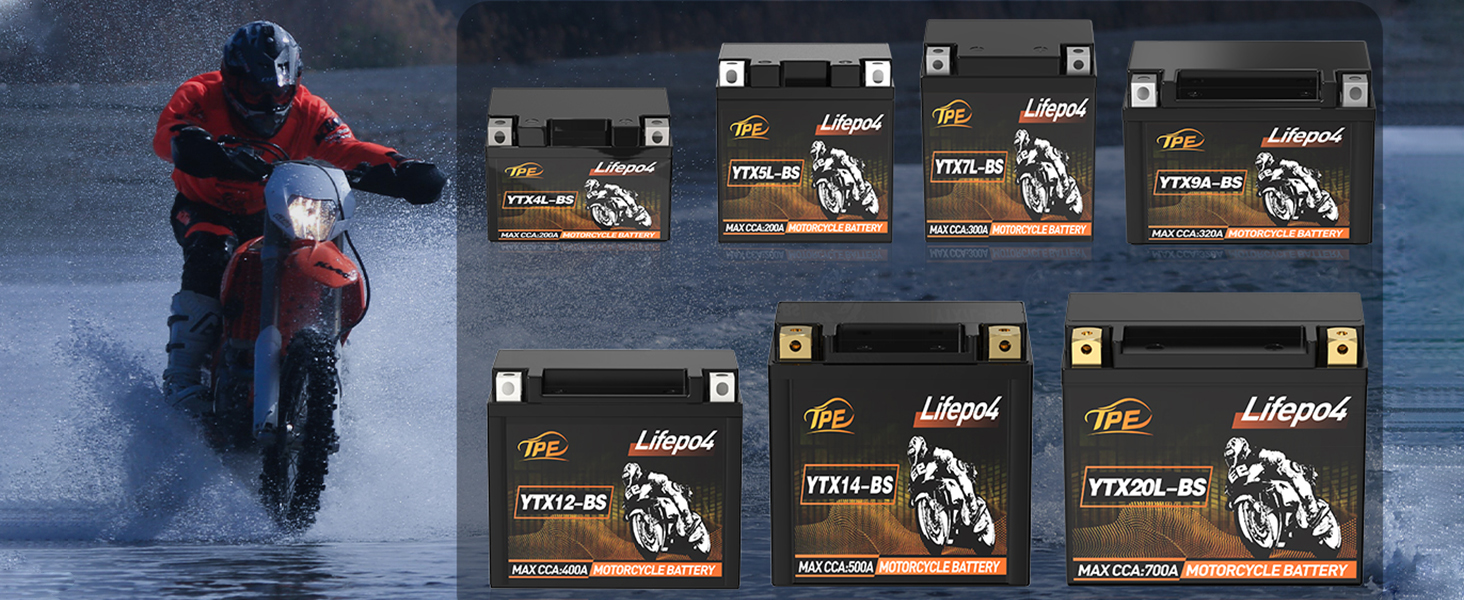 Amazon.com: 12 Volt Lithium Motorcycle Battery Powersport Battery