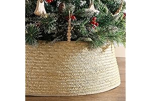 Natural, Hyacinth-Woven Tree Collar