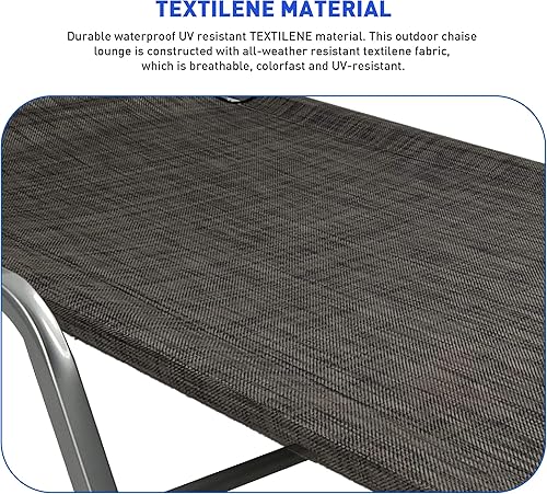 Miniatura 5 de EasyGo Product Tumbona  Sillón de aluminio  Ajustable al aire libre Patio Playa Porche Columpio Piscina reclinable de cinco posiciones  Ligero para