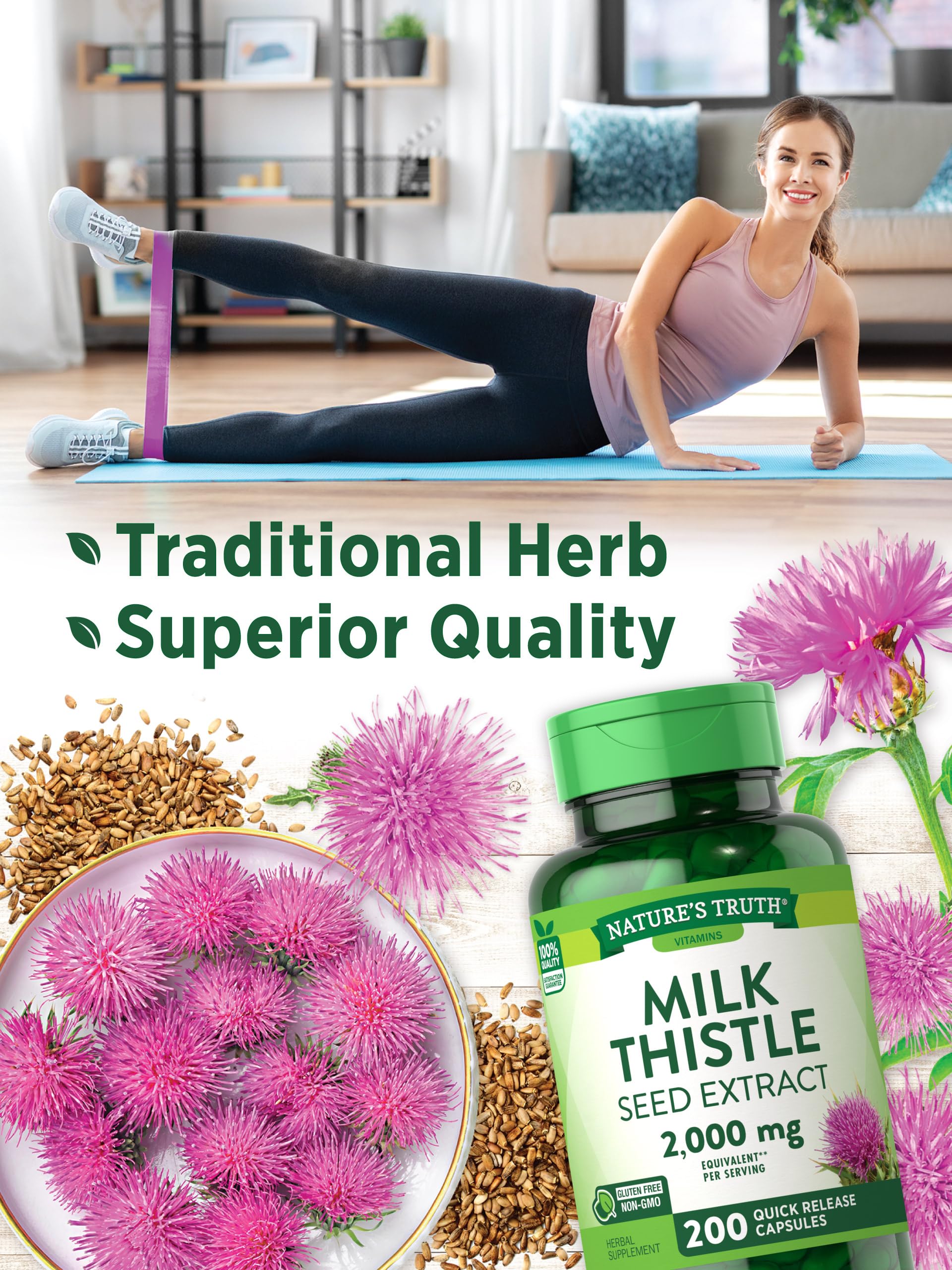 Nature's Truth Milk Thistle Supplement | 200 Capsules — Amazon image 3