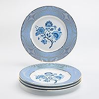 Vista 1 de Gracie Bone China Blue Danubio - Platos de postre (6.75 pulgadas)