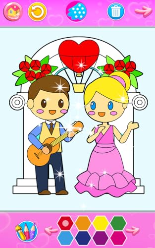 Coloring Book Wedding Day - Bride & Groom Crayon Coloring Books for Kids