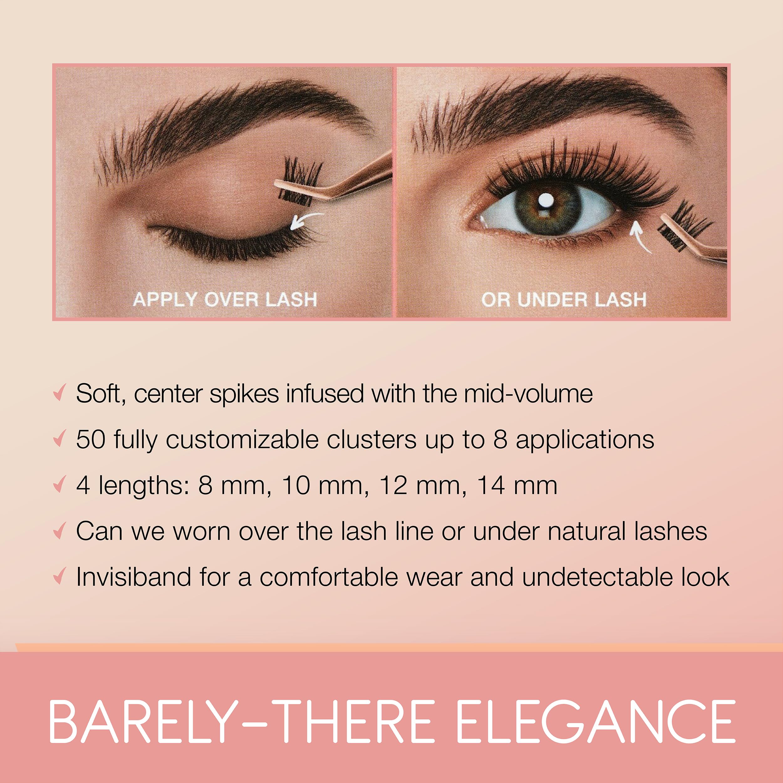 Ardell Naked Clusters 438 Cluster Lashes Kit, Fully Customisable Individual Eyelash Extensions - Image 4
