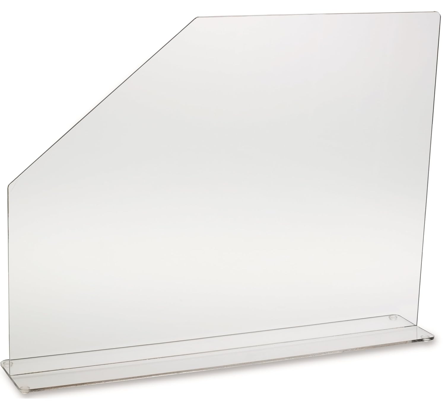 Omnimed Clear Acrylic Splash Guard Shield for Workstations and Sinks, Portable, Self-Supporting (Large)