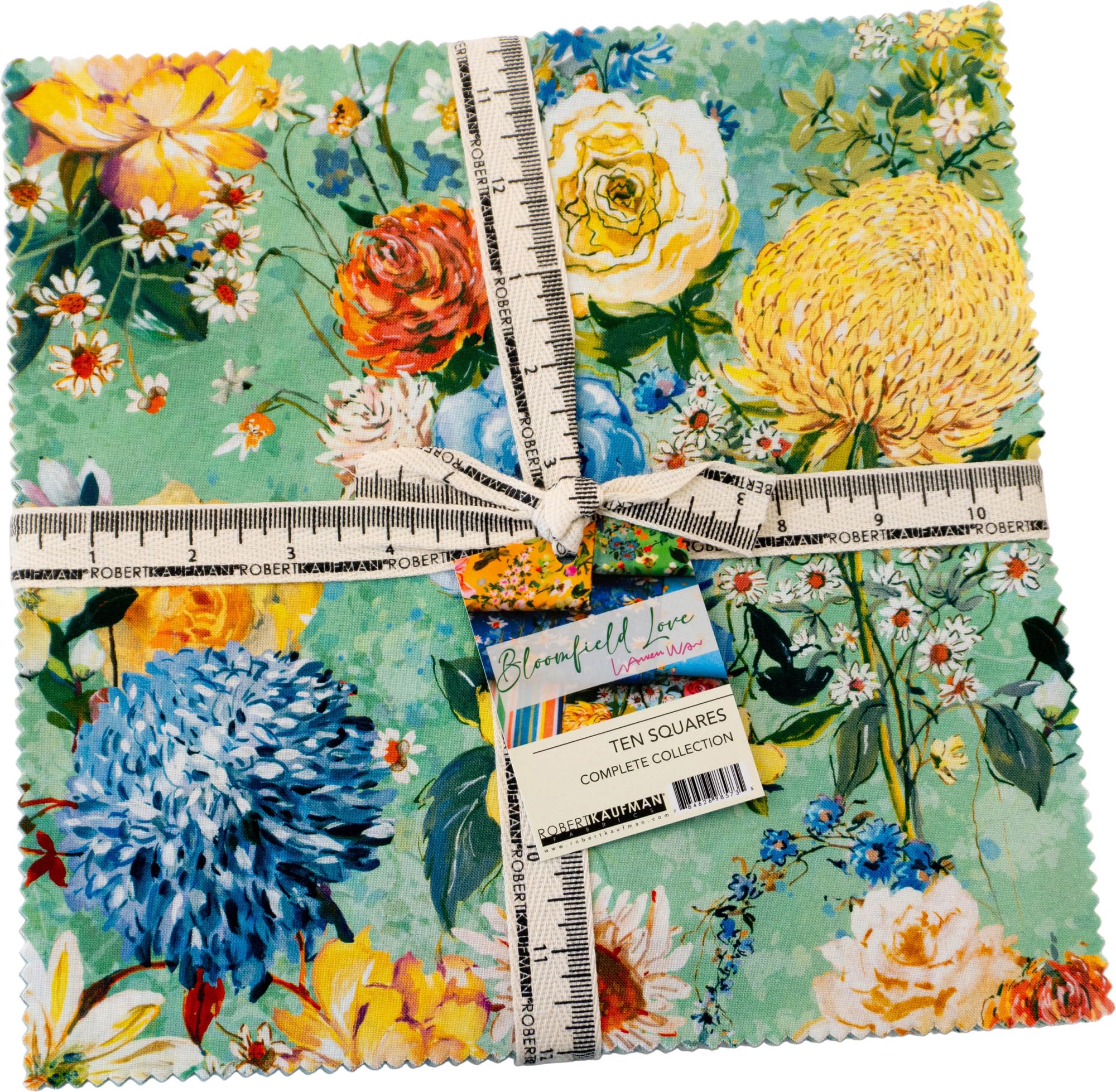 Lauren Wan Bloomfield Love Ten Square 42 10-inch Squares Layer Cake Robert Kaufman TEN-1493-42