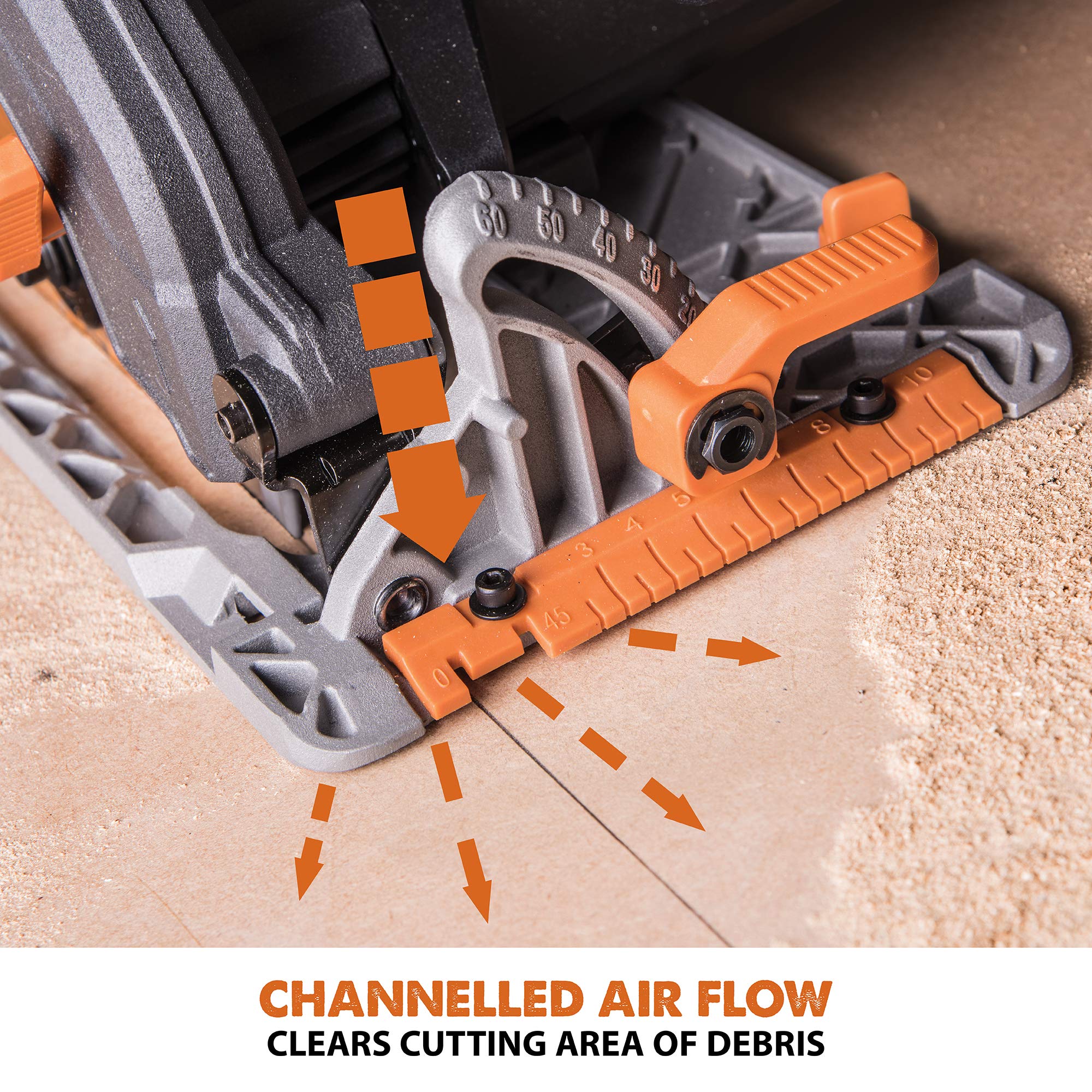 Evolution Power Tools - Scie Circulaire Multi-Matériaux Compatible avec un Guide R185CCSX (Pack Combiné avec Guide 1020 mm Fourni), 185 mm, 230 V 027-0003