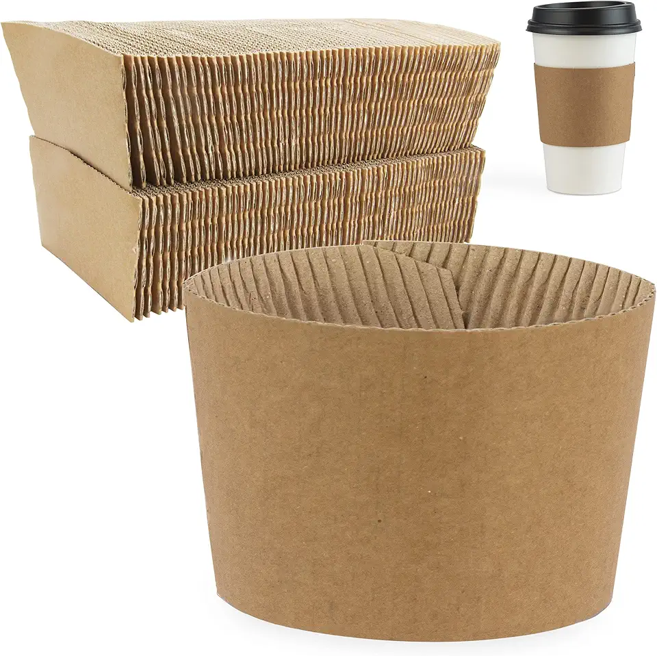FMP Brands [100 Pack Kraft Coffee Cup Sleeves...