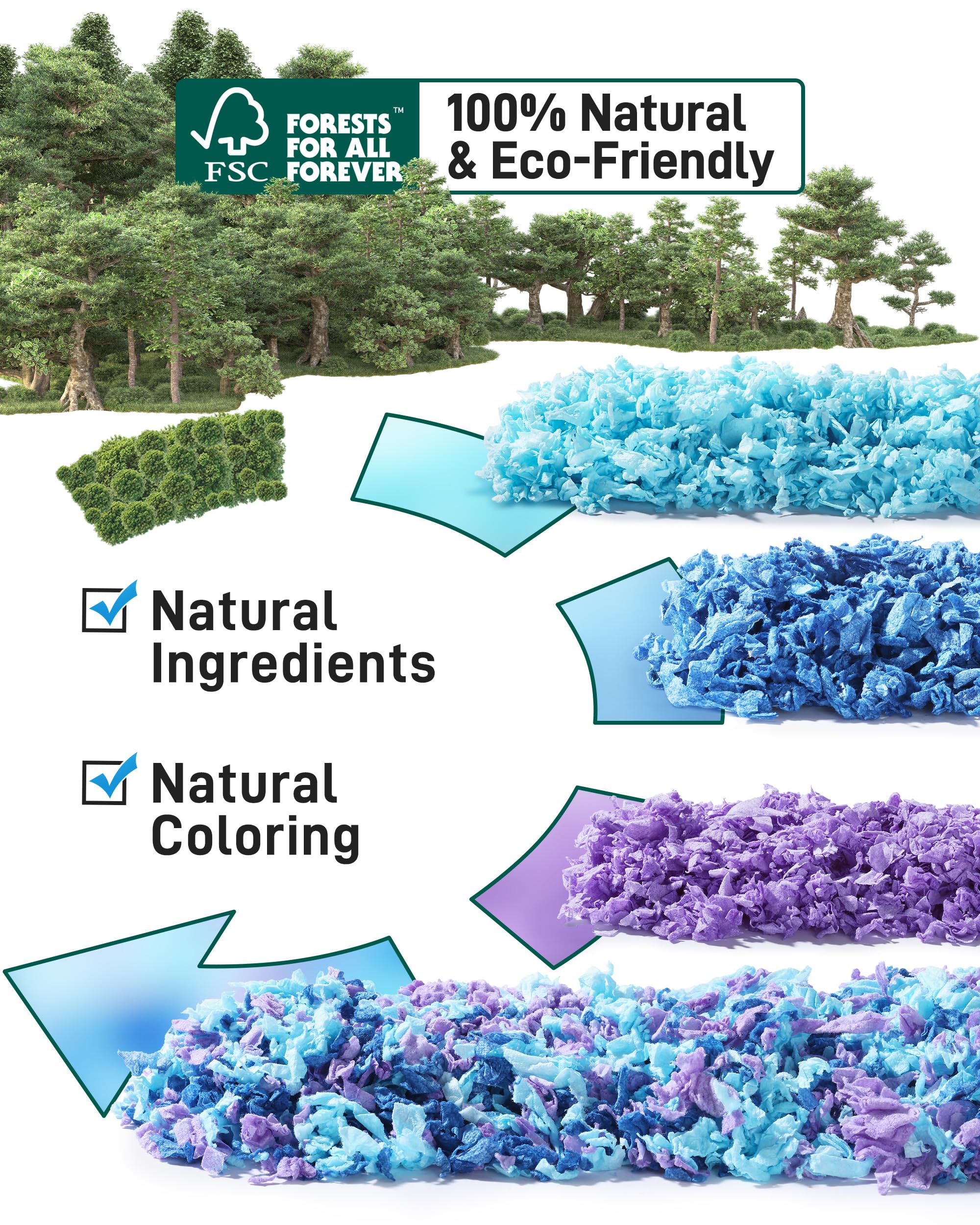 BUCATSTATE Hamster Bedding 15L, Truly 99% Dust-Free Small Animal Paper Bedding Odor Control, Cozy Hamster Litter for Rabbit Rat Syrian Dwarf Hamsters Gerbils (Cotton Candy) - 5