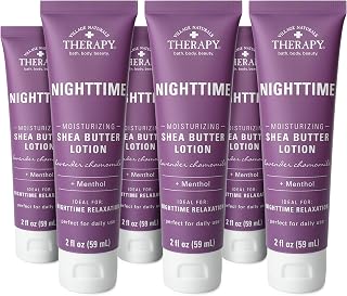 Village Naturals Therapy Nighttime Moisturizing Shea Butter Lotion Lavender Chamomile Daily Relaxation 6-Pack