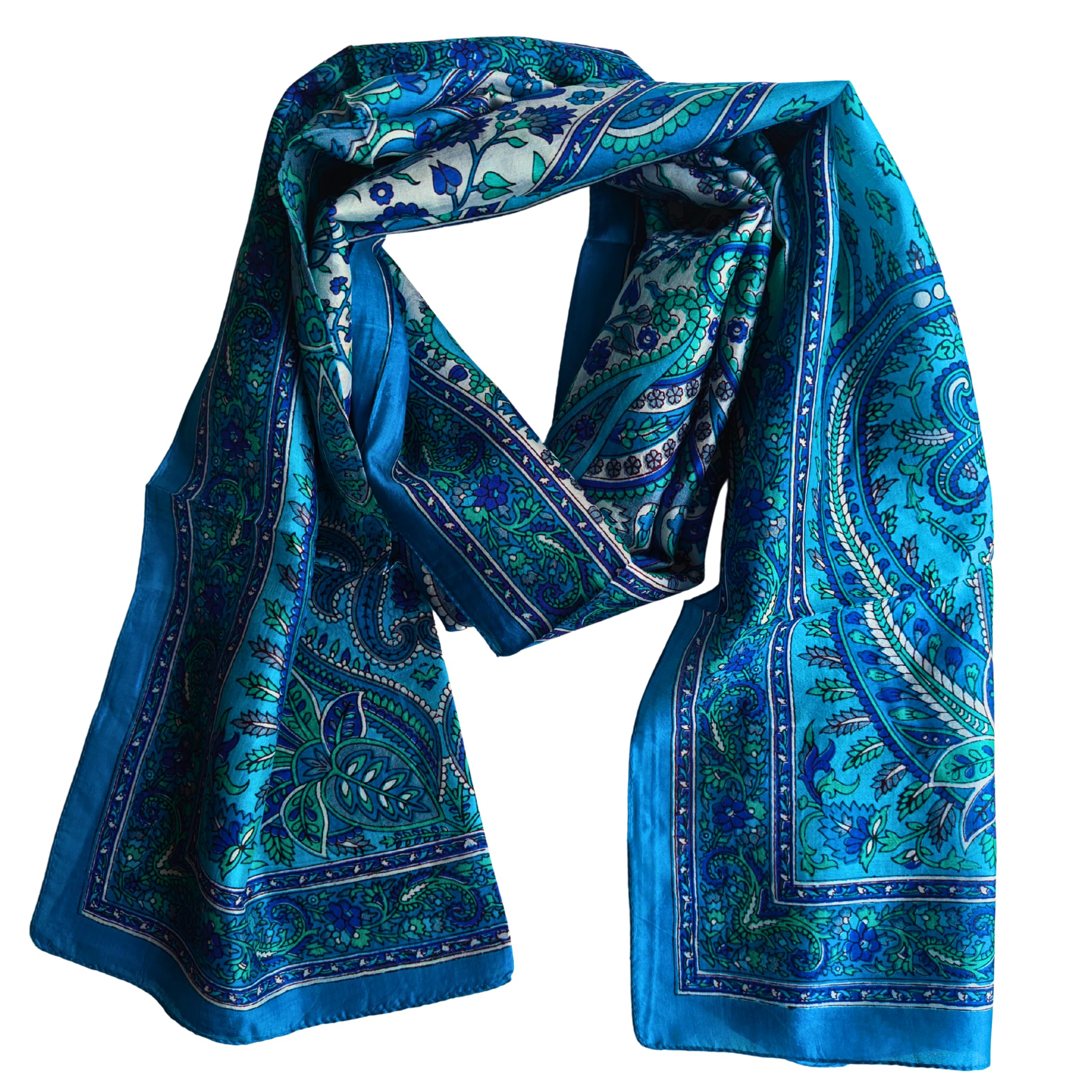 Buy MilitaryMojo Hayati Printed 100% Pure Silk Stole for Women