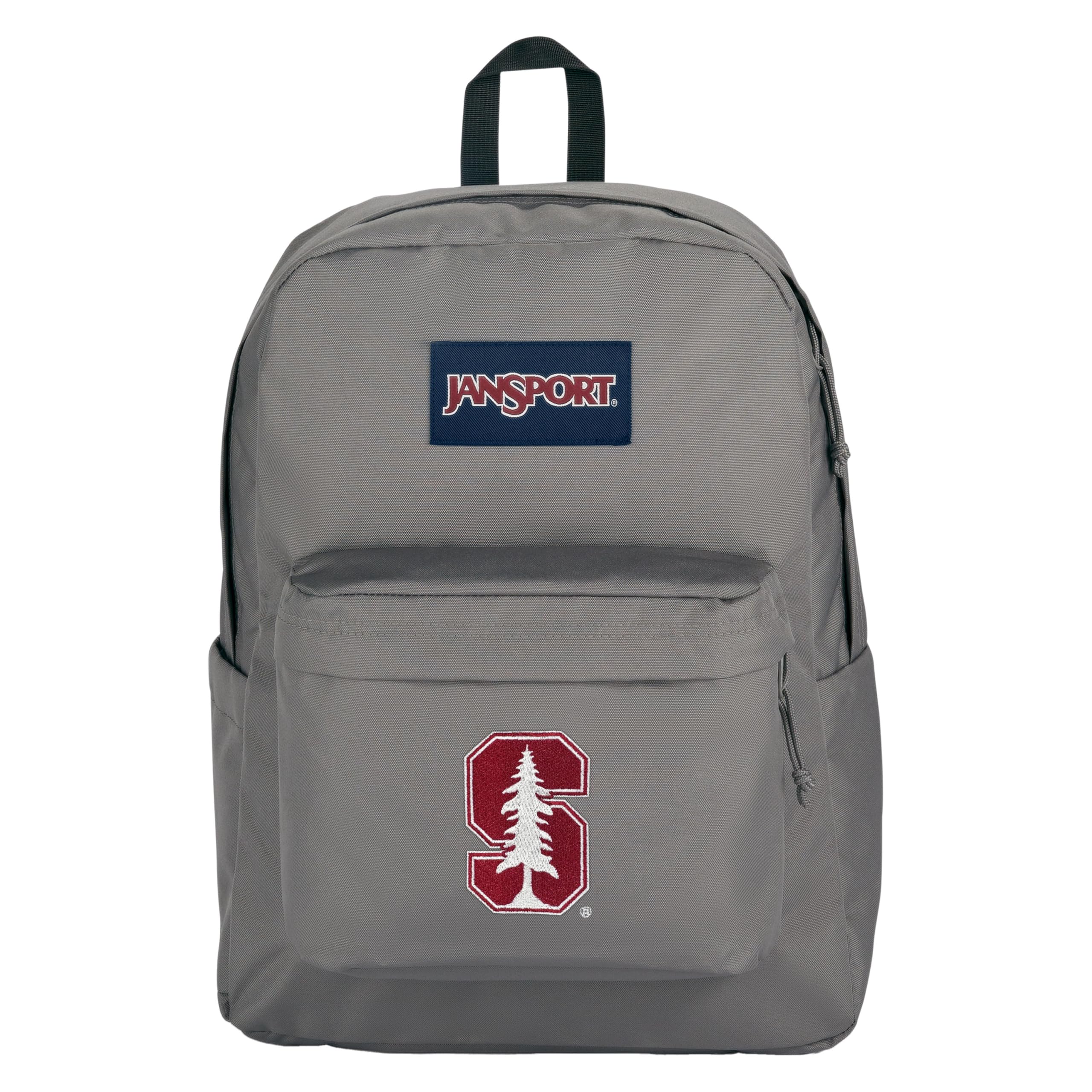 JanSport NCAA Officially Licensed Backpack, Stanford Cardinal, Superbreak Plus with Padded 15'' Laptop Sleeve, Spacious Computer Bag for Men &amp; Women, Durable Daypack with Bottle Pocket, Graphite Grey
