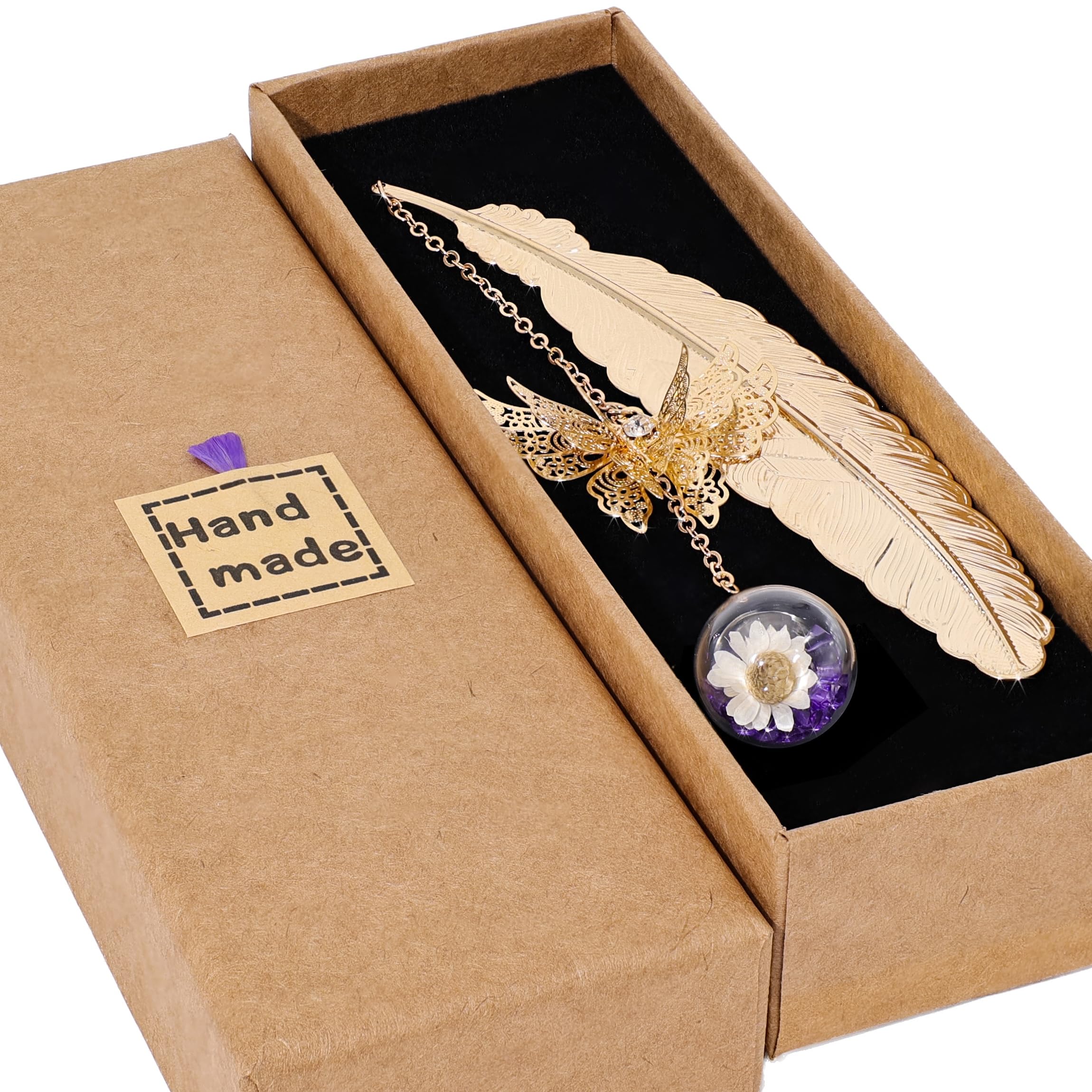 Toirxarnの金属羽栞 & 蝶可愛いしおり - おしゃれなブックマークギフトで本棚を彩ろう。読書家や学生に理想的な贈り物。母の日、誕生日、卒業式、就職祝いや教師への感謝の気持ちを表す贈り物に最適。