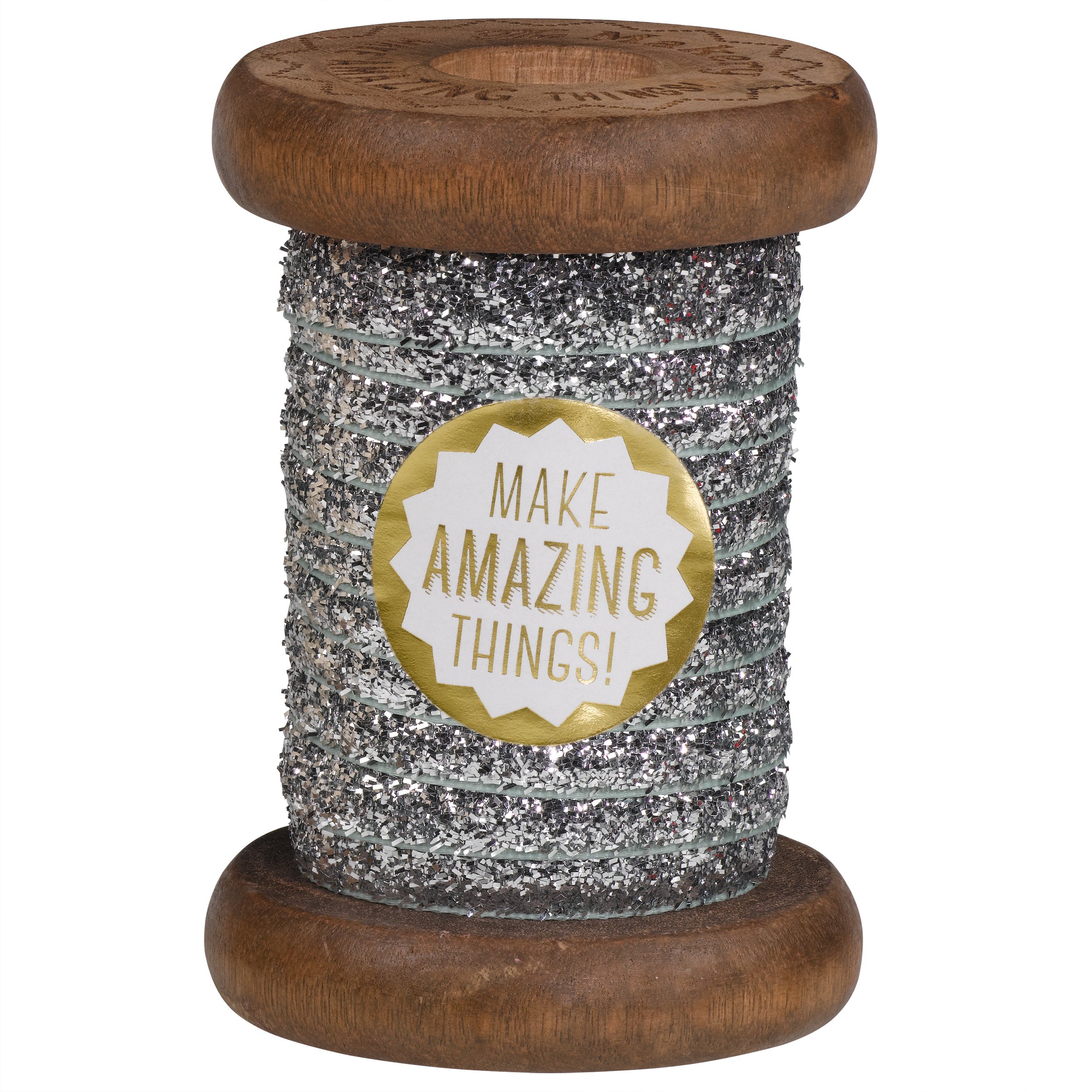 The Makery Silver Sparkle Glitter Ribbon