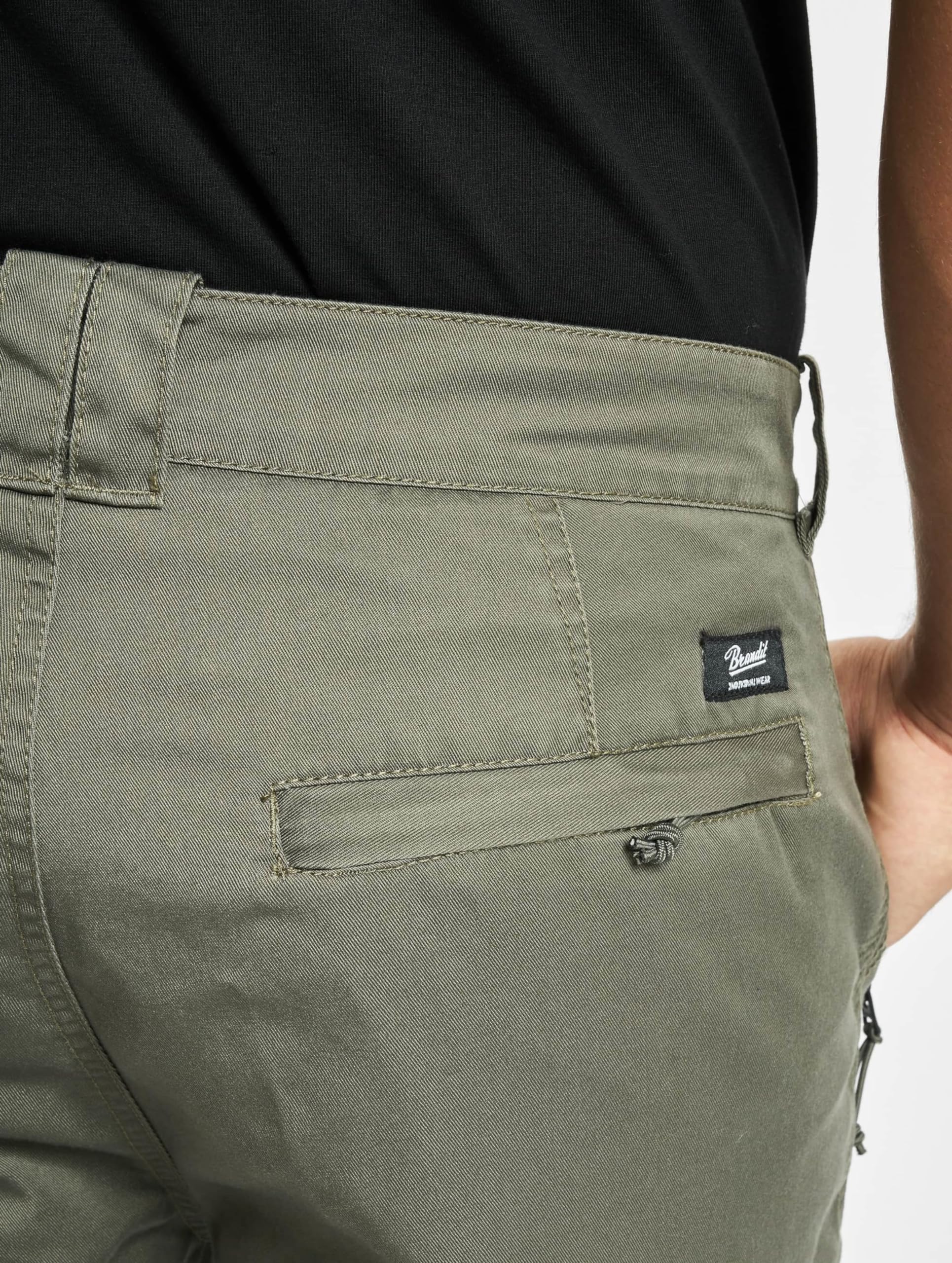 Brandit Savannah Uomo Pantaloni Modello Cargo Nero Straight