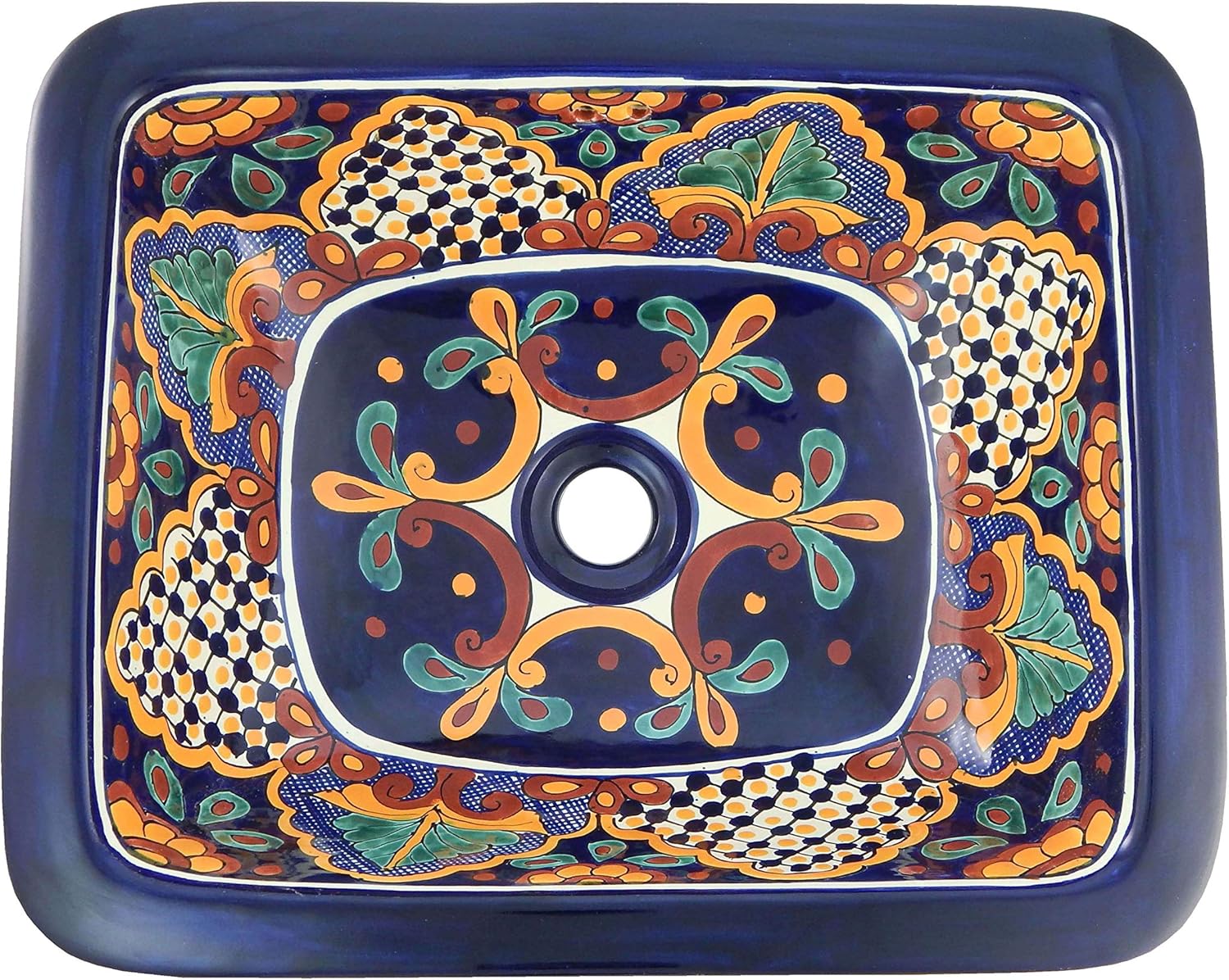 Handmade Talavera Rectangle Mexican Sink Handmade # 23