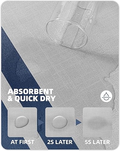 Miniatura 4 de Color G - Juego de 2 alfombras de cocina antideslizantes, absorbentes, resistentes a las manchas, fáciles de limpiar, 17 x 29 + 17 x 59 pulgadas,