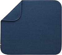 Vista 40 de S&T INC. Tapete de microfibra para secado de platos, reversible y absorbente para cocina, de 16 x 18 pulgadas, color gris