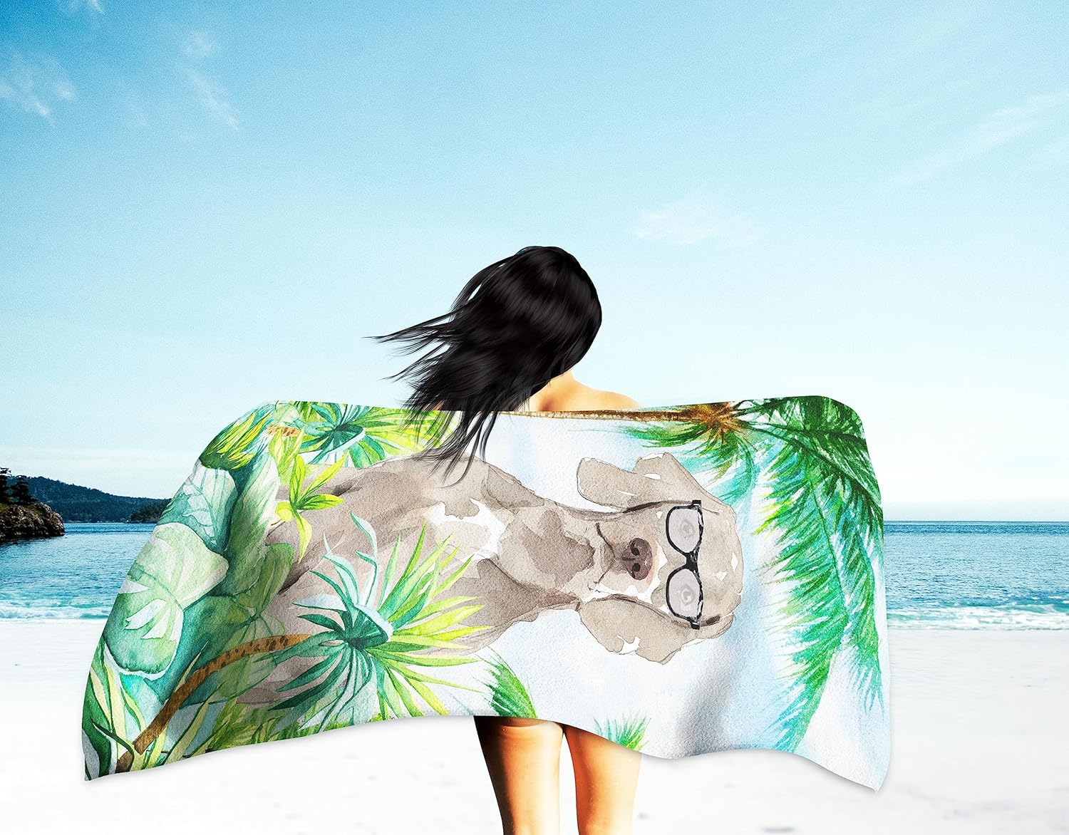 Caroline's Treasures CK2995TWL3060 Weimaraner Premium Beach Towel Oversized Towel Beach Blanket, Pool, Beach Essentials, Yoga, Premium Bath Towel, Quick Dry Plush