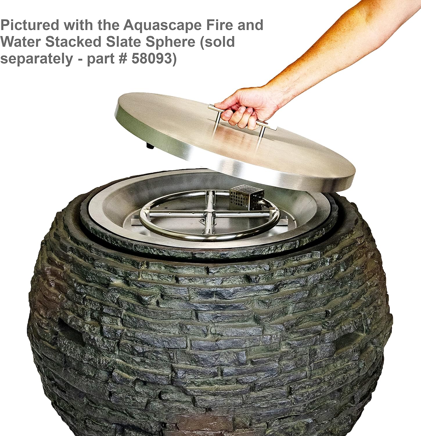 Aquascape Stainless Steel Fire Pan Cover, 20-inch, 58115