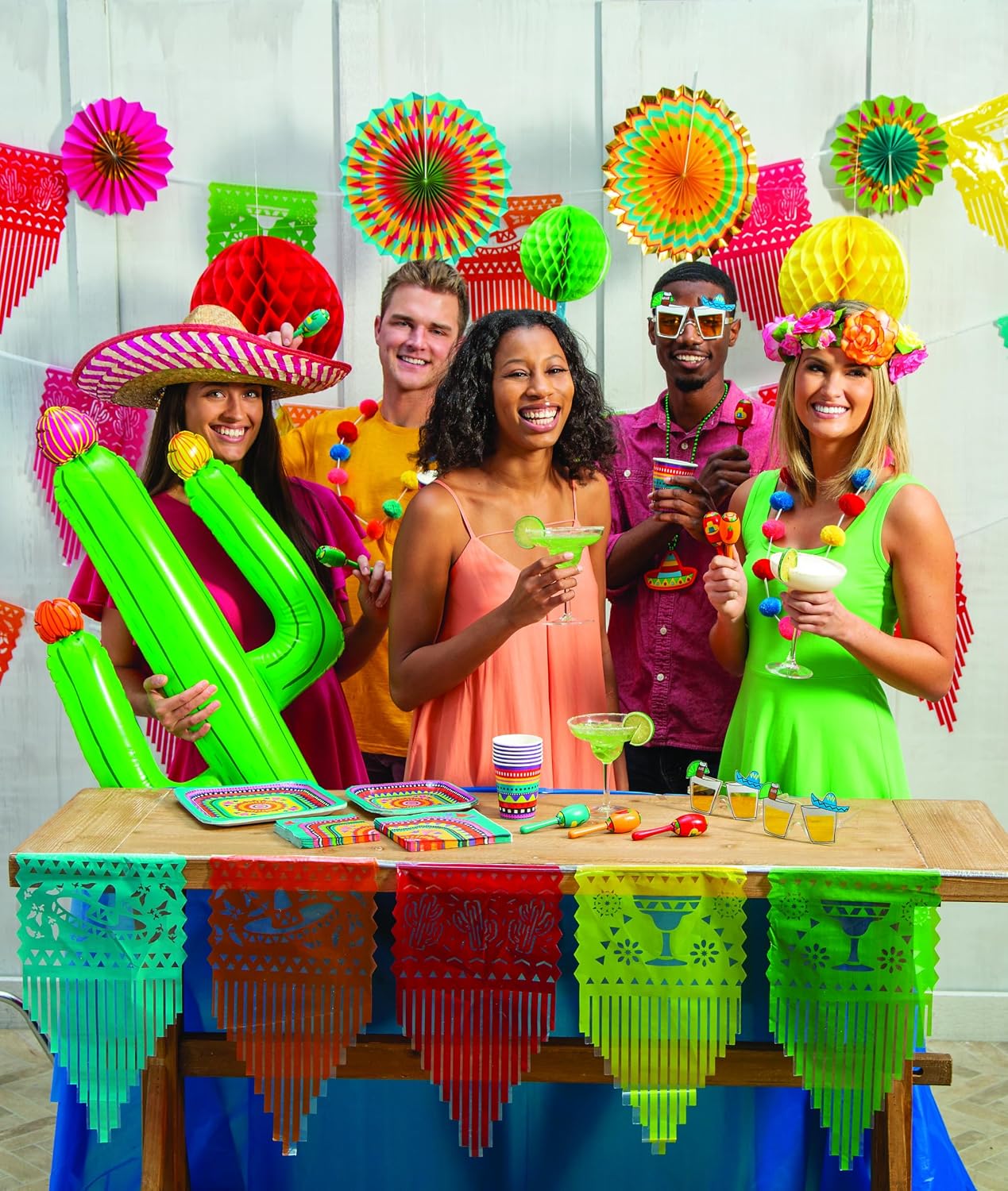 Fun Express Colored Sombrero Hats - Long-Lasting Set of 12 Versatile Hats for Celebrations and Events - Soft, Safe Materials for Perfect Fit for Everyone