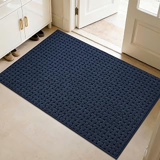 Door Mat Indoor Entrance 32"x48", Non-Slip Entryway Rugs, Blue