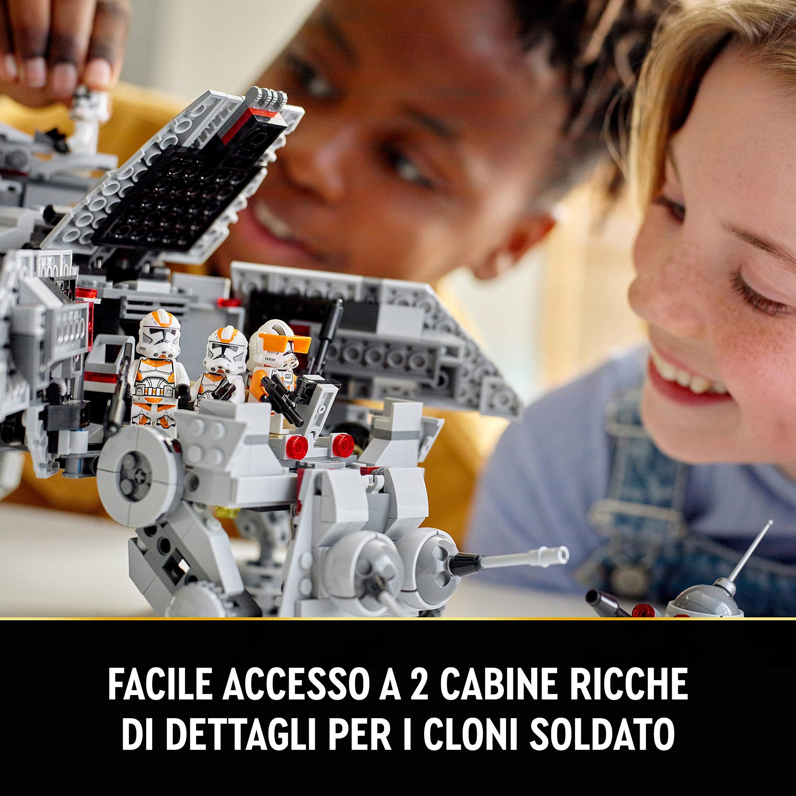 LEGO Star Wars 75337 Walker AT-TE Giocattolo da Costruire con 3 Minifigure del 212° Clone Trooper, Droidi da Battaglia e Droide Ragno - Regalo per Bambini da 9 Anni e Fan della Vendetta dei Sith