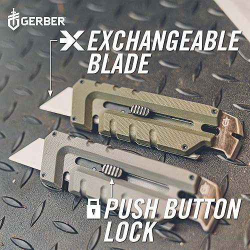 Miniatura 9 de Gerber Gear Prybrid Utility Cúter con barra de palanca, cuchillo multiherramienta de bolsillo con hoja retráctil, cuchillo para uso diario, gris