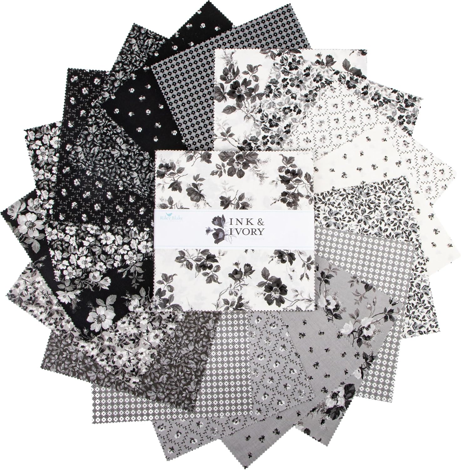 Ink & Ivory 10" Stacker 42 10-inch Squares Layer Cake Riley Blake Designs 10-16910-42