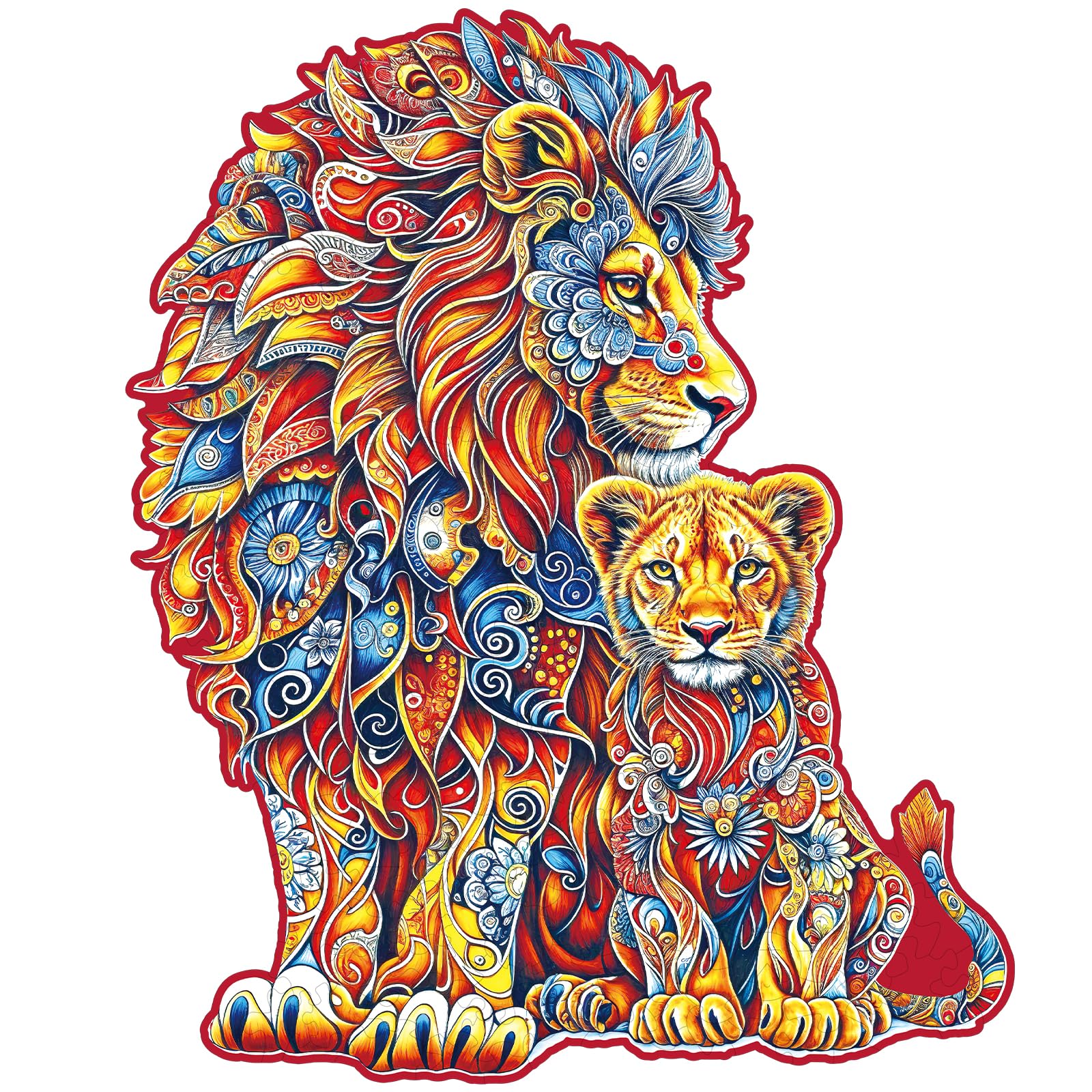 Puzzles en Bois Puzzle Bois Animaux Puzzle Bois Forme Chat avec Bote