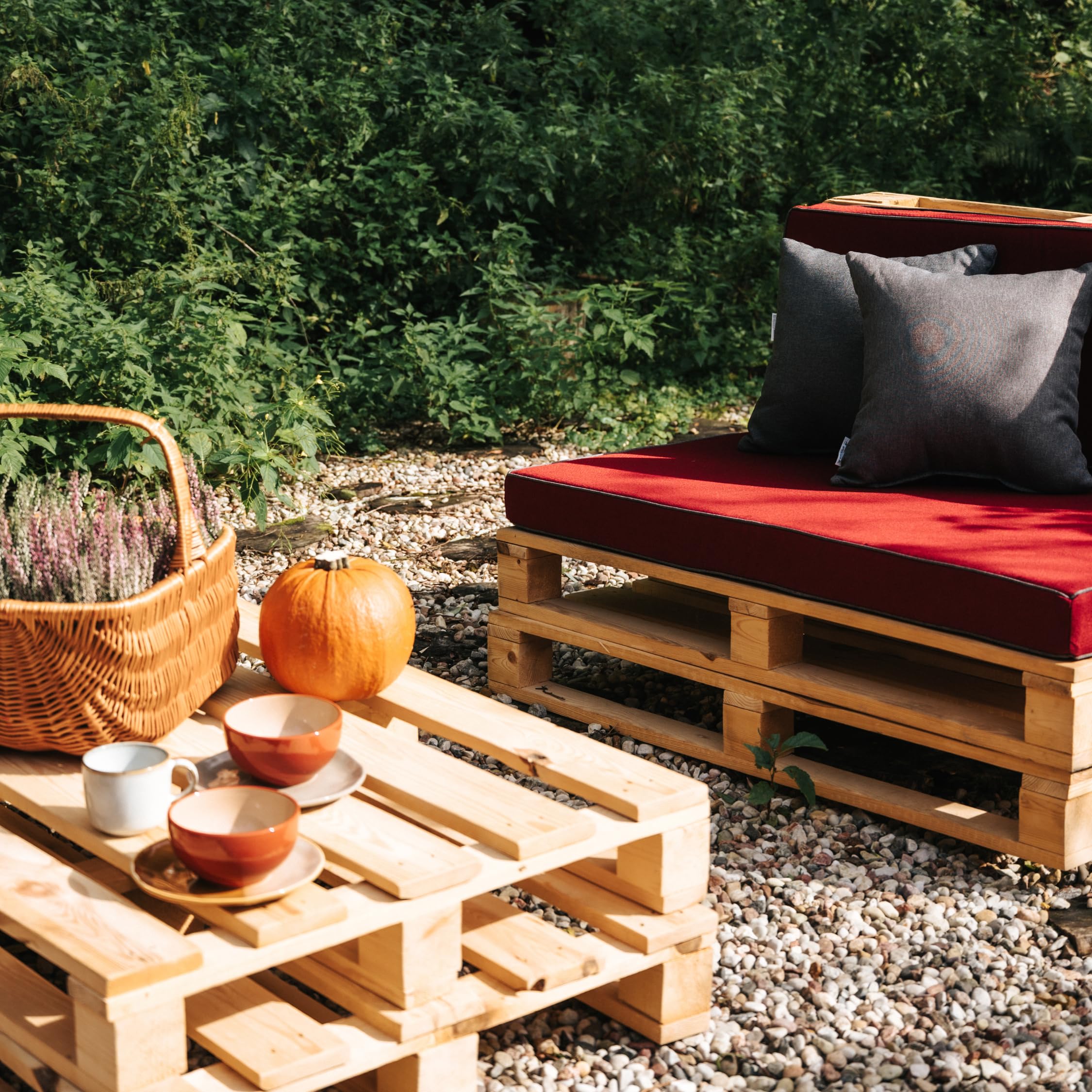 Bananair - Palletkussen Set 1 Rugleuning 120x40 cm 1 Zitting 120x80 cm | Waterafstotend Tuinkussen voor Palletbank, geschikt voor binnen & buiten gebruik (Blauw