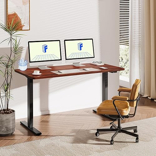 Miniatura 2 de Flexispot - Escritorio eléctrico de pie, soporte para computadora para oficina en casa, mesa de trabajo de altura ajustable
