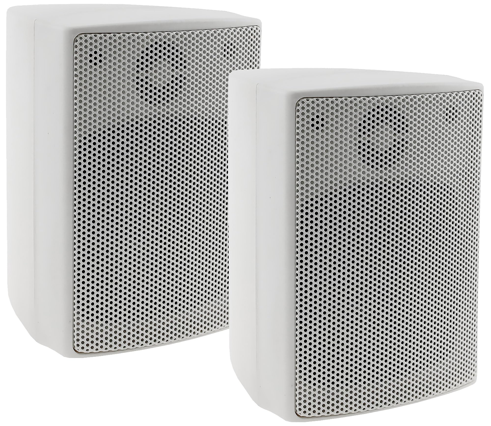 ChiliTec 2-Wege Lautsprecher Weiß Paar Wand-Lautsprecher für HiFi Stereoanlage Heimkino 60Watt 8Ohm