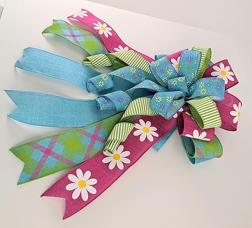 Miniatura 3 de Turquoise Fuchsia Lime 5 Ribbon Bow