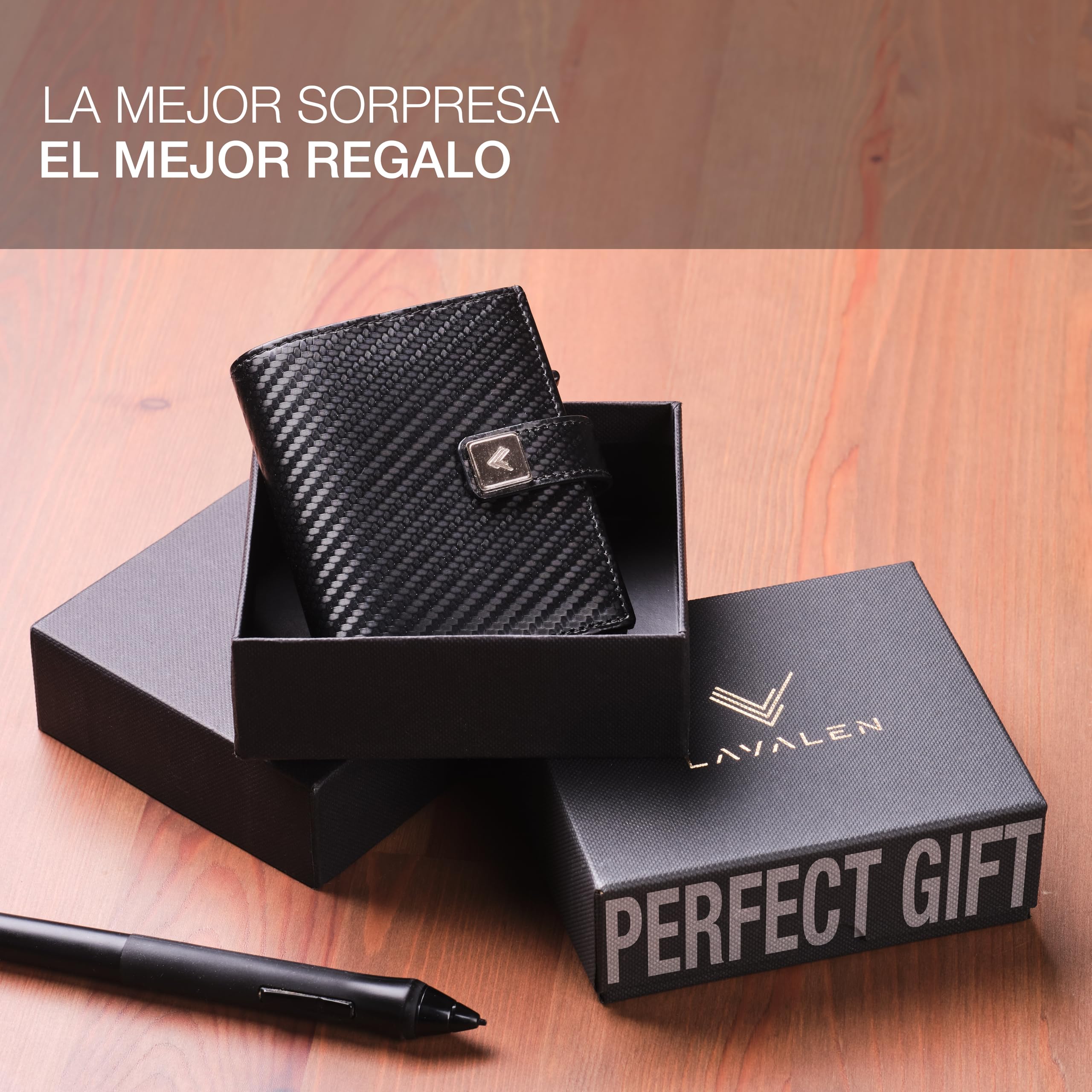 Carteras para Hombre Piel - Tarjetero Hombre RFID- Billeteras Hechas a Mano - Slim Wallet for Men - Porta Tarjetas Moderno - La Cartera Tarjetero Pequeño