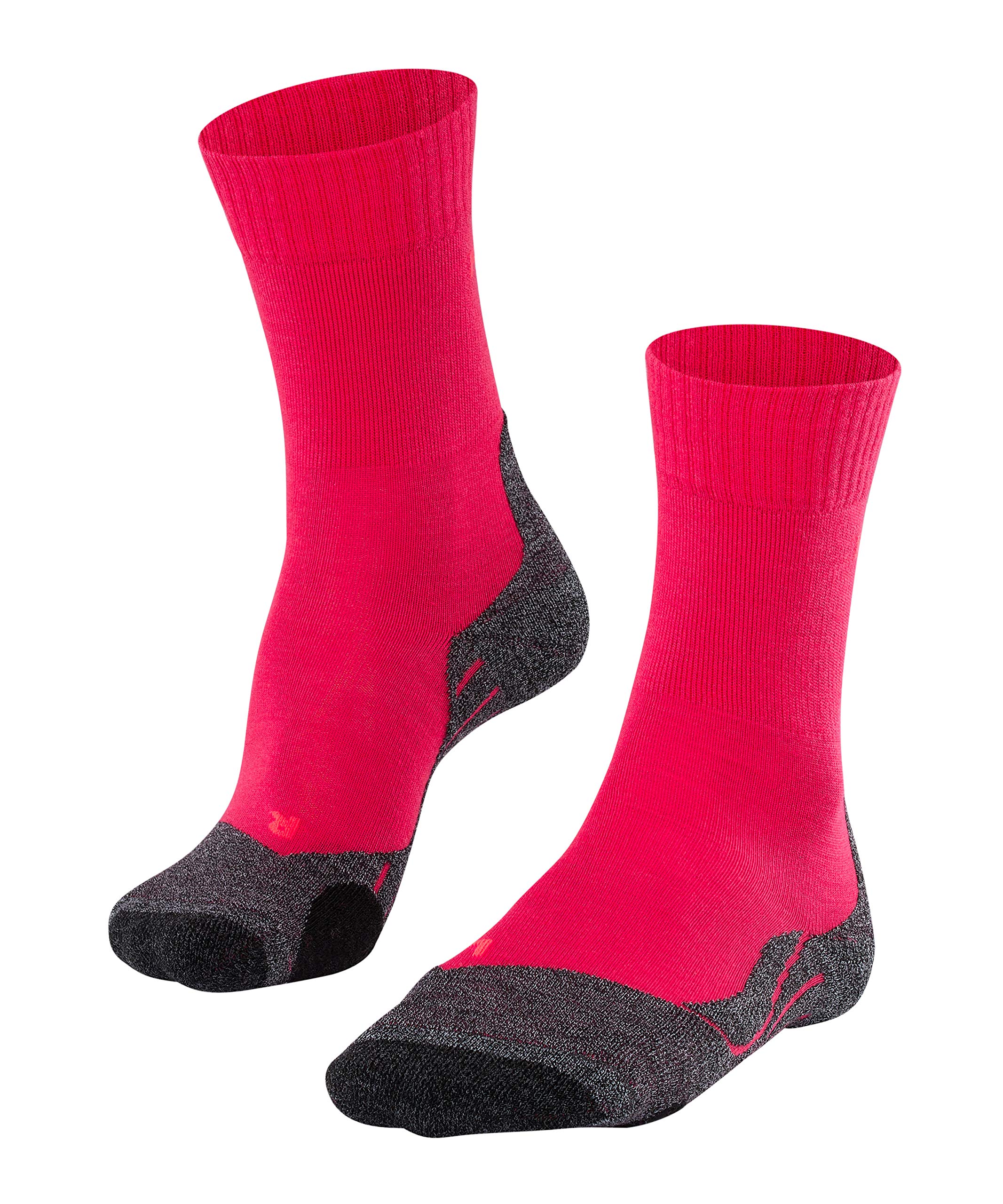 FALKE Womens Tk2 Explore W Wool Thick Anti-blister Hiking Socks, Red Rose 8564, 5.5-6.5 EU