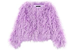 Women's Shaggy Faux Fur Outwear Coat Jacket - Plush and Cozy Winter Essential