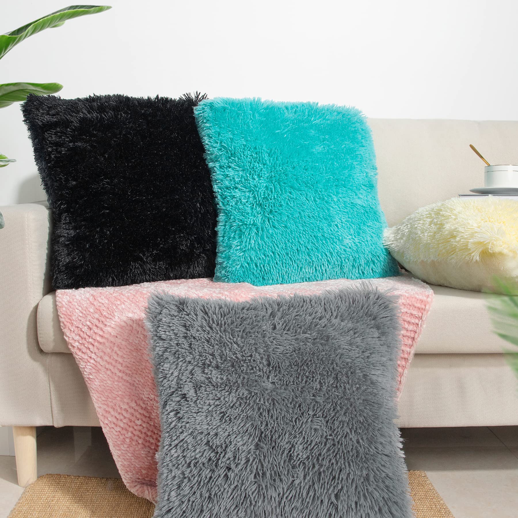 Amazon.co.jp: TOONOW 装飾用クッションカバー 2枚セット 18×18インチ