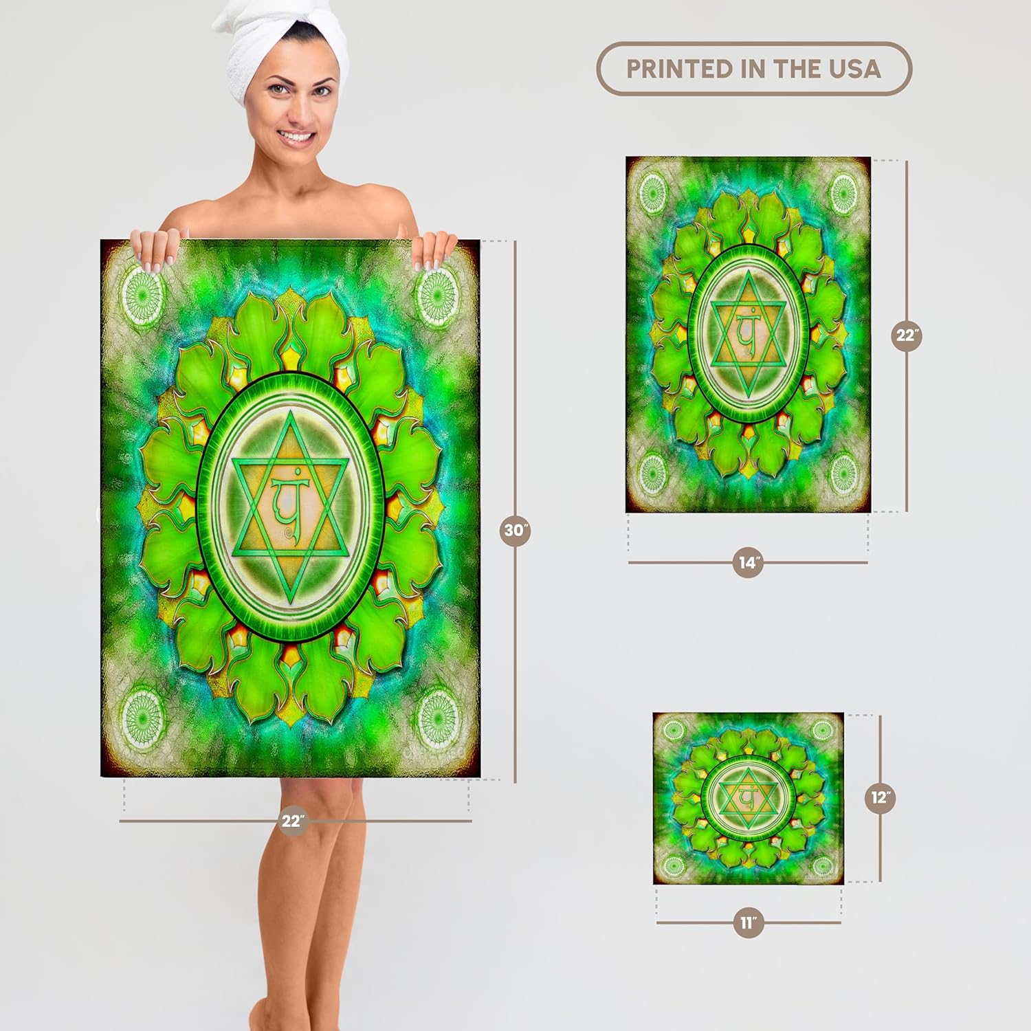 3dRose Fourth Chakra. 22x30 Bath Hand Pool Towel