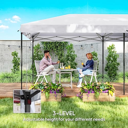 Miniatura 6 de Outsunny Tienda de campaña desplegable de 10 x 20 pies con red, tienda de campaña grande de alta resistencia, refugio solar instantáneo con bolsa de