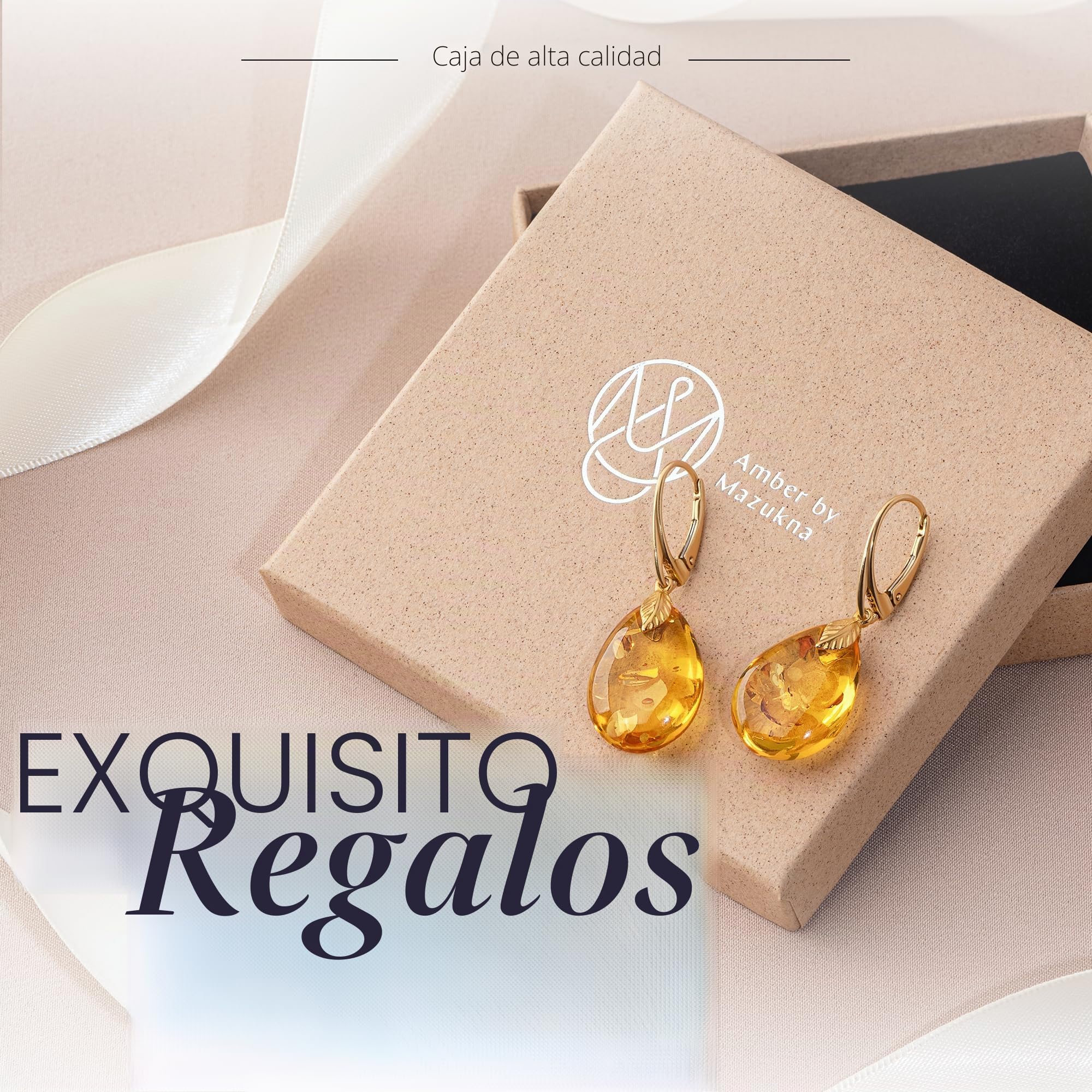 Pendientes de gota, joyas colgantes de piedras preciosas para mujeres, con cierre Ag925 de plata chapada en oro