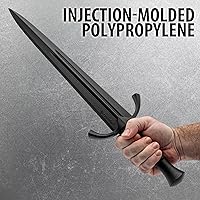 Vista 4 de Honshu Daga medieval de entrenamiento Longitud total de 19 1/2 pulgadas Construcción de polipropileno Tamaño y peso realistas Mango