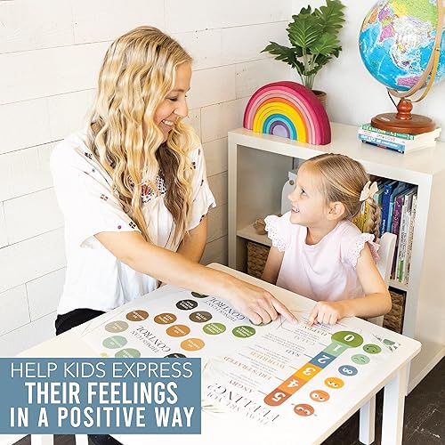 Miniatura 6 de Hadley Designs - Tabla de Sentimientos para Niños de 4-8 años - Tabla de Emociones para Niños Pequeños de 3-5 años, Carteles de Sentimientos para