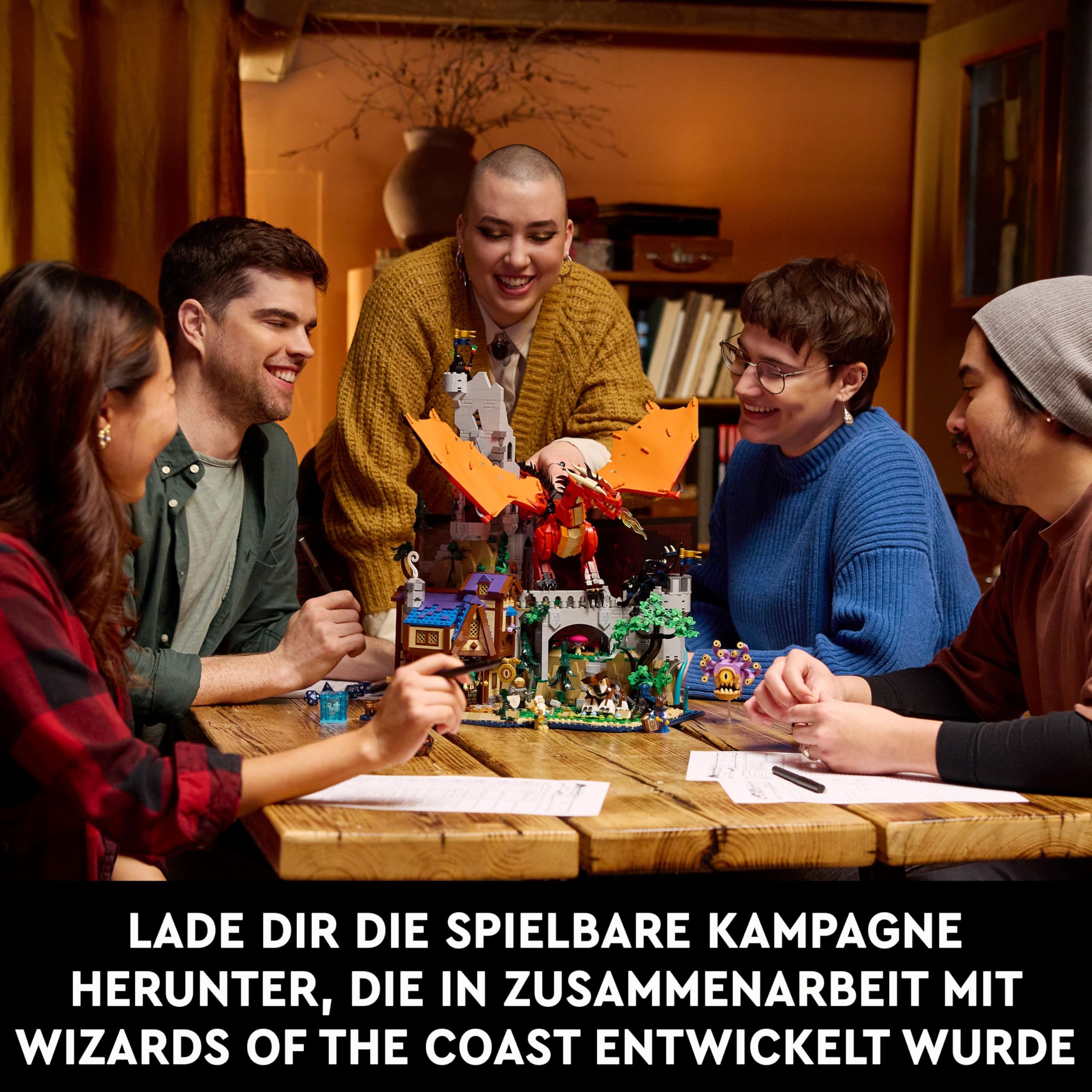 LEGO Ideas Dungeons & Dragons: Die Sage vom Roten Drachen, Bauset für Erwachsene, Dungeons and Dragons Geschenkideen für Fans, Fantasy-Bauset, kreative Aktivität 21348