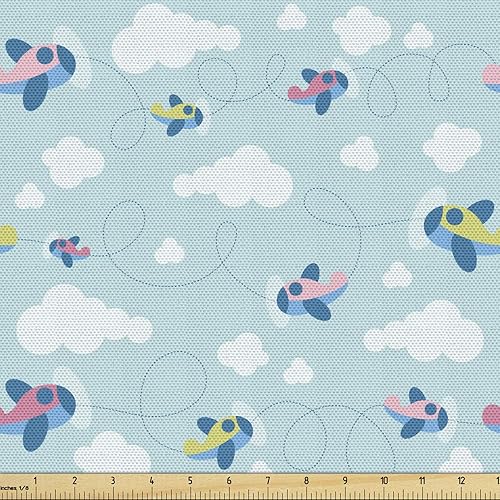 Vista 90 de Ambesonne Tela oriental por The Yard, patrón de Oriente Medio Feliz Año Nuevo en letras hebreas Manzana Granada, tela de microfibra para artes