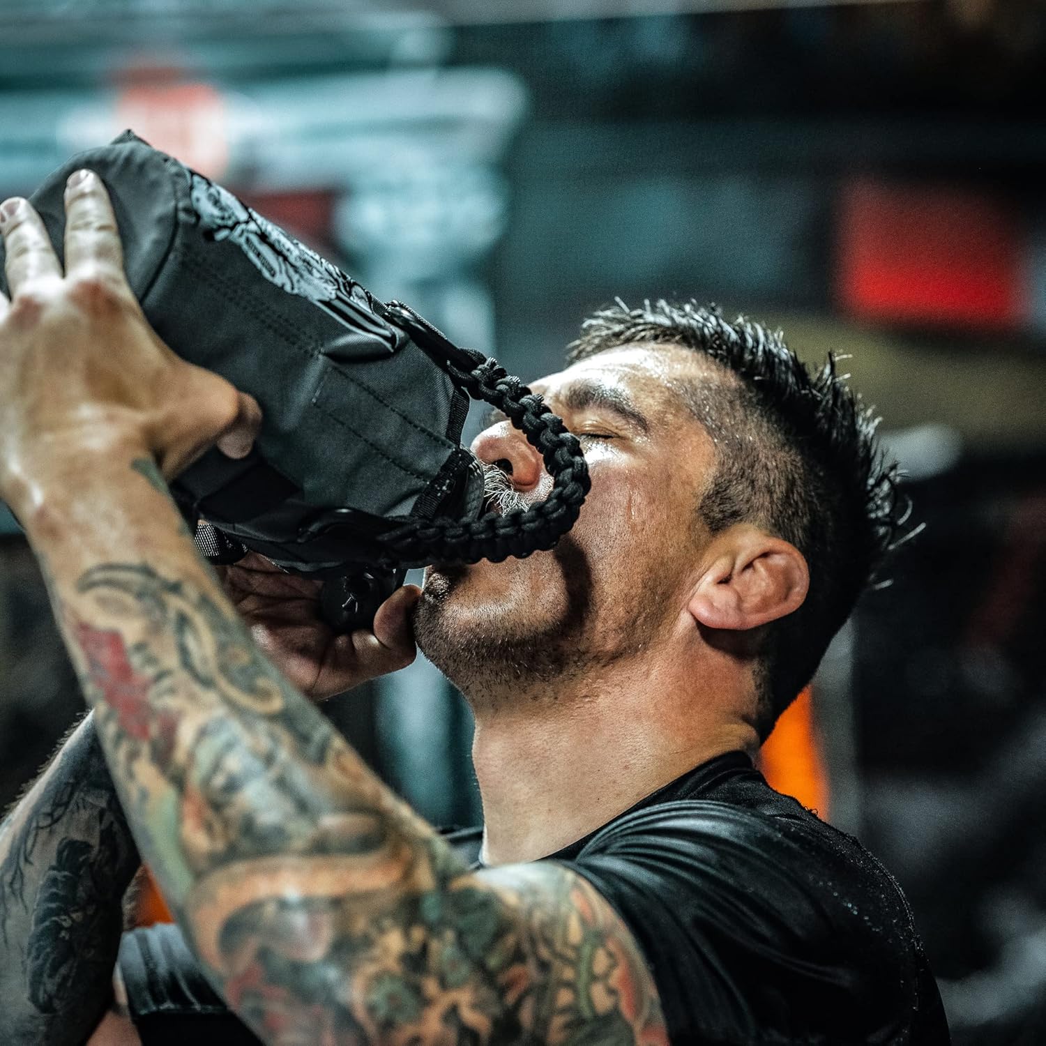 Iron Infidel Battle Bottle - Half Gallon Water Bottle Insulated, 64 oz Stainless Steel Water Jug with Handle - Gym Water Bottle for Men with Rugged Sleeve for Storage (Earned, Not Given 2 Liter) - Image 5