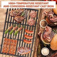 GFTIME 49,5 cm öntöttvas grillrács Weber Genesis E/S/EP/CEP 310/320/330 gázgrillhez 6