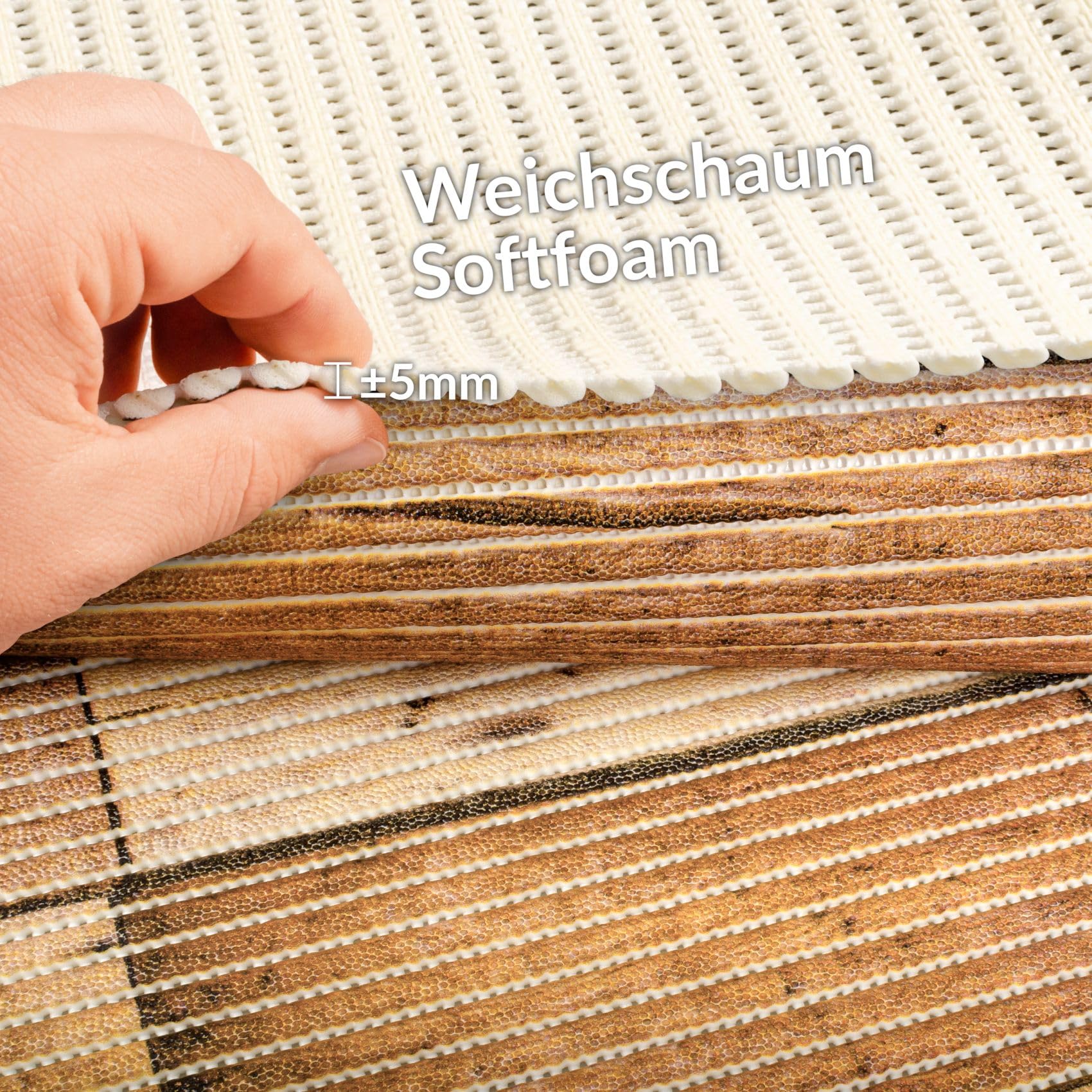 ANRO Badmat, zachte schuimmat, badkamer, douche, toilet, tapijt, antislip, badloper, mozaïekstenen, grijs, 100 x 65 cm